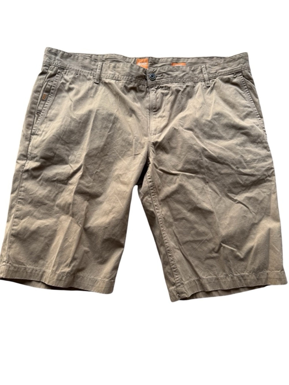 Men's Hugo Boss Regular Fit Khaki Cotton Shorts